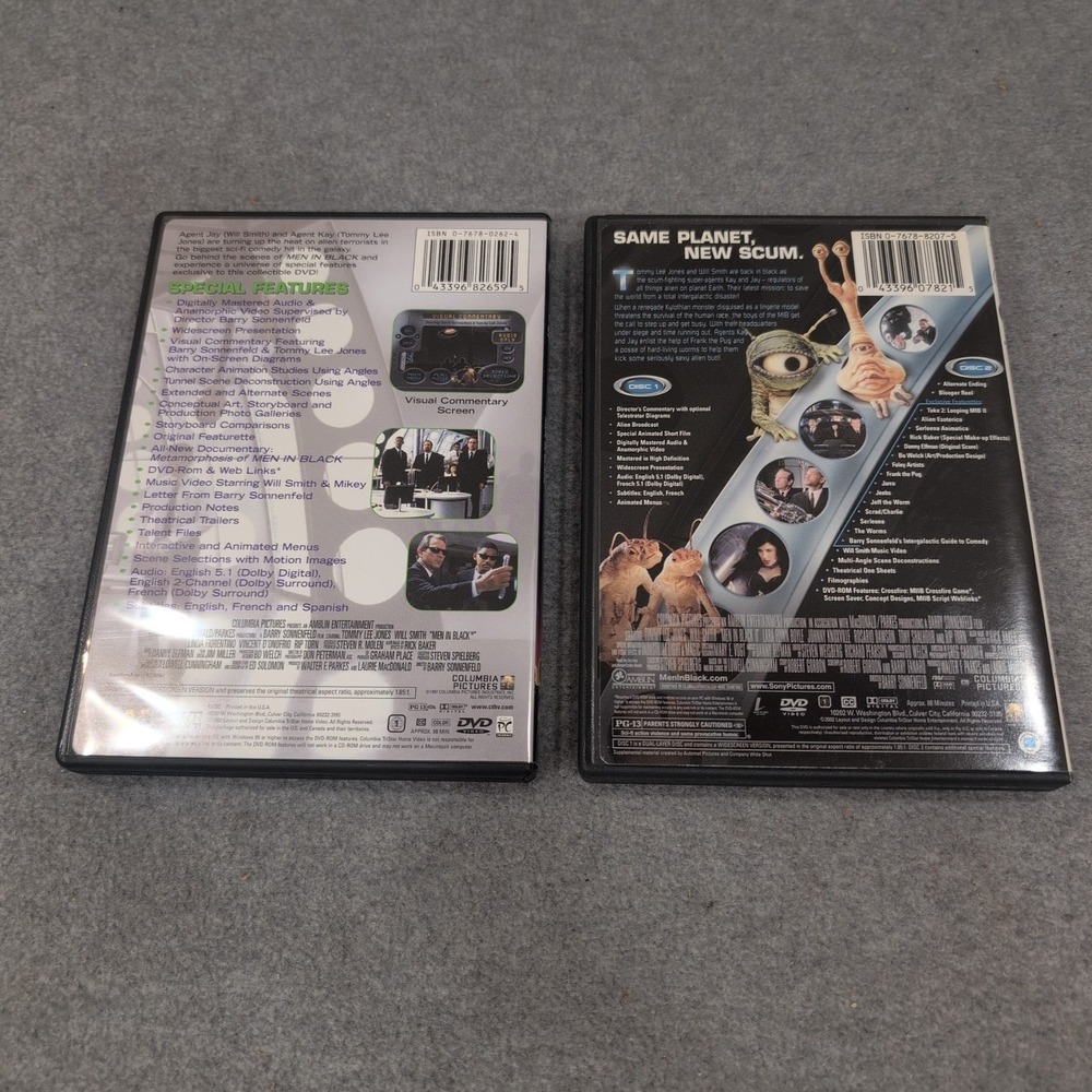 Men in Black MIB 1 & 2 DVD Lot Collectors‎ Series Widescreen Special Edition - Picture 2 of 2